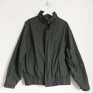 London Fog  Softshell Military Green Windbreaker/Bomber Jacket Size Large